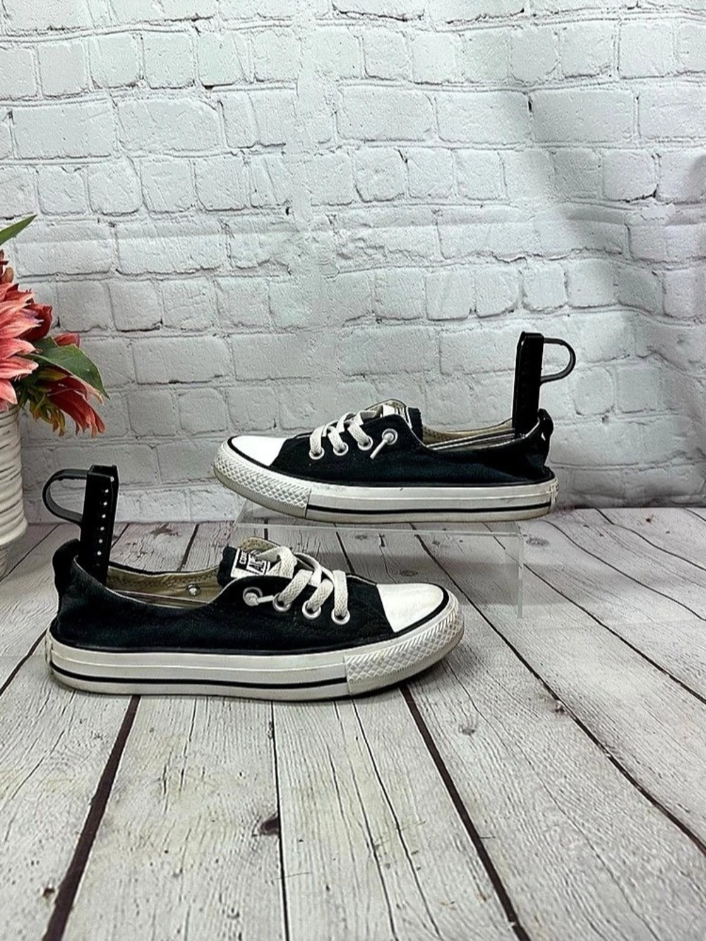 Converse Chuck Taylor All Star Black canvas Sneakers women 6 streetwear skater